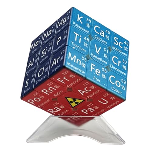 3x3 Würfel Periodensystem - 3x3x3 Puzzle Modern - Magisches 3D-Puzzle für Liebhaber der Wissenschaft - Leicht drehbarer Würfel mit chemischen Elementen Wissenschaft Periodensystem - Unisex Geschenk von EduCience