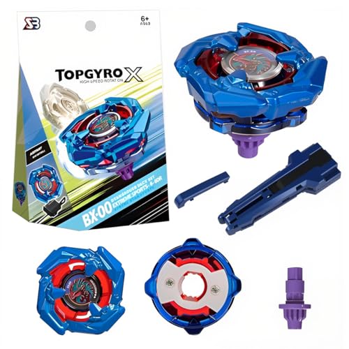 Spinning top Set of Spinning Tops Deluxe Schnur-Starter Set, mit 1 Starter und 1 Kreisel, mit X-Celerator und mit 2 Klicks zusammenzubauen von EduPlayte