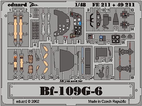 Eduard Accessories FE211 Modellbauzubehör BF-109-G-6 Eduard Accessories FE211 Modellbauzubehör BF-109-G-6 von Eduard