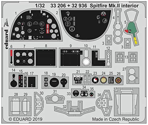 (EDP33206) - Eduard PhotoEtch 1:32 - Spitfire Mk.II Interior (Rev) von Eduard