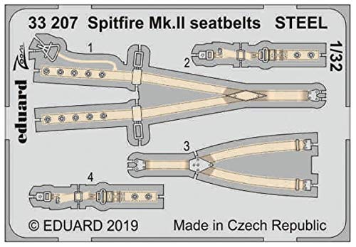 (EDP33207) - Eduard PhotoEtch 1:32 - Spitfire Mk.II seatbelts Steel von Eduard