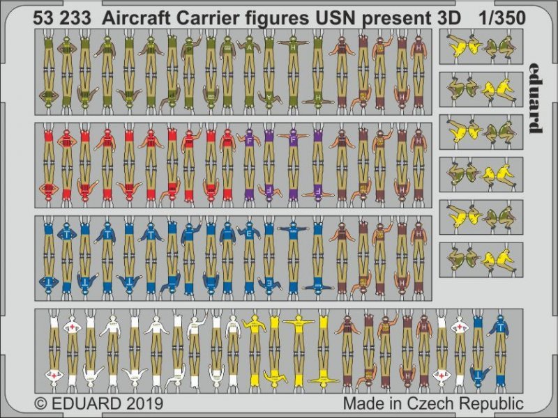 Aircraft Carrier figures USN present (3D) von Eduard