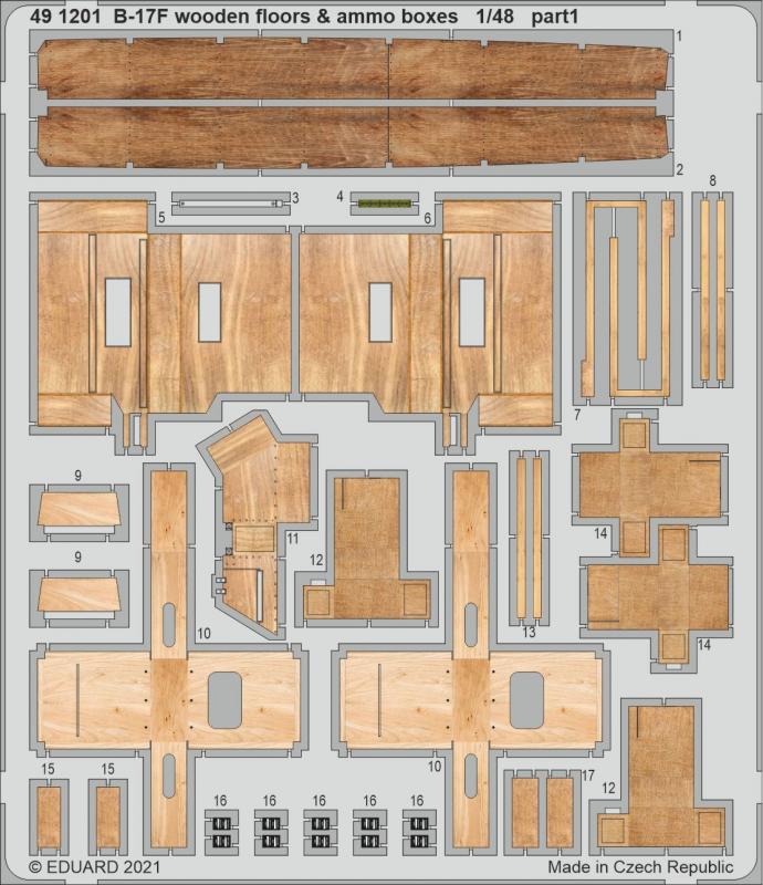 Boenig B-17F - Wooden floors & ammo boxes [HKM] von Eduard