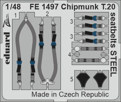 Chipmunk T.20 - Seatbelts - Steel   [Airfix] von Eduard