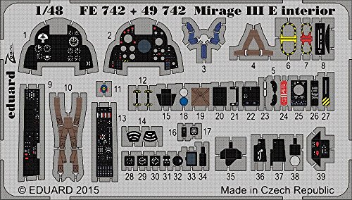 Eduard (EDPFE742 Photoetch (Zoom) 1:48 - Mirage IIIE Interior (Kinetic) von Eduard