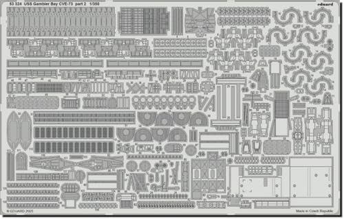Eduard 1/350 USS Gambier Bay CVE-73 Teil 2 Ätzteil (für Hasegawa) Teile für Kunststoffmodell EDU53324 (Schiff) von Eduard
