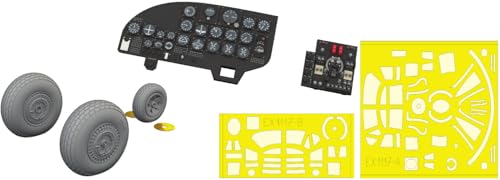 Eduard 1/48 Look Plus B-26G Instrumentententafel mit Teilesatz (für ICM) Kunststoffmodell EDU644312 (Flugzeug) von Eduard