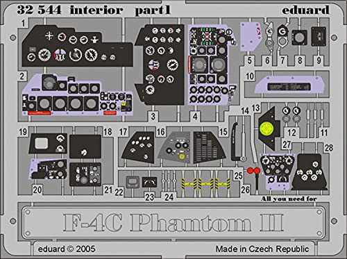 Eduard Accessories 32544 Modellbauzubehör F-4C Phantom II Interior für Tamiya Bausatz Eduard Accessories 32544 Modellbauzubehör F-4C Phantom II Interior für Tamiya Bausatz von Eduard Accessories