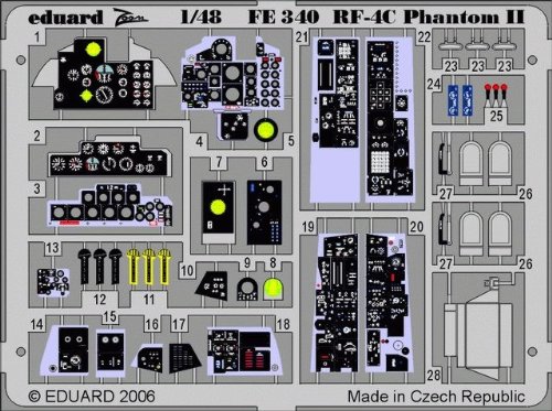 Eduard Accessories FE340 Modellbauzubehör RF-4C Phantom II Für Hasegawa Bausatz von Eduard