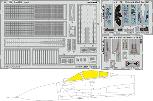 Eduard EDBIG49345 Big Ed 1:48-Su-27K (Minibase) Modell-Zubehör-Set, versch von Eduard