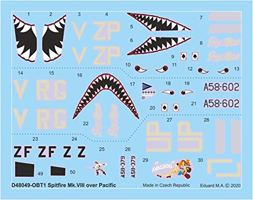 Eduard EDDD48049 Aufkleber 1:48-Spitfire Mk.VIII Over Pacific Scale Modelldetail-Set, versch Eduard EDDD48049 Aufkleber 1:48-Spitfire Mk.VIII Over Pacific Scale Modelldetail-Set, versch von Eduard