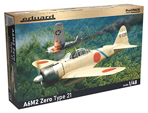 Eduard EDK82212 Profipack-A6M2 Zero Typ 21 Modellbausatz, Maßstab 1:48, geformte Farbe von Eduard