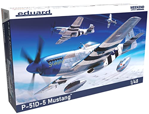 Eduard EDK84172 Modellbausatz 1:48 Weekend-P-51D-5 WWII Fighter, unlackiert von Eduard