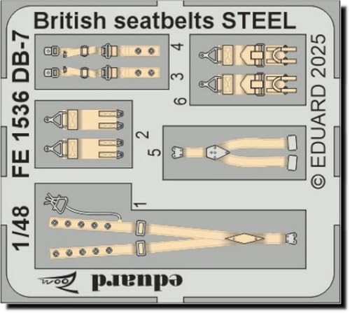 Eduard EDUFE1536 EDUFE1536 Britischer Militär-Sicherheitsgurt aus Edelstahl für Modelle HK 1/48 DB-7 Eduard EDUFE1536 EDUFE1536 Britischer Militär-Sicherheitsgurt aus Edelstahl für Modelle HK 1/48 DB-7 von Eduard