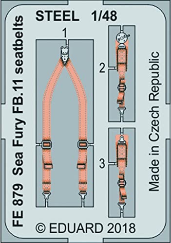 Eduard Photoetch (Zoom) 1:48 - Sea Fury FB.11 Seatbelts Steel von Eduard