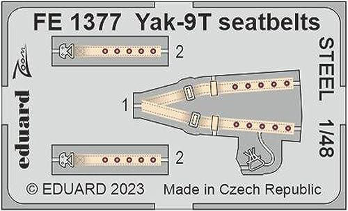Eduard Sprue Brothers 1:48 Color Zoom PE – Yak-9T Sicherheitsgurte [Stahl] (ZVE-Kit), EDUFE1377 von Eduard