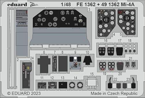 Eduard Sprue Brothers 1:48 Farbe PE – Mi-4A Hound Detail-Set (TRP-Kit), EDU491362 von Eduard