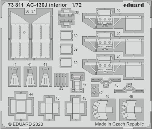 Eduard Sprue Brothers 1:72 Farbe PE – AC-130J Ghostrider Detail-Set (ZVE Kit), EDU73811 von Eduard