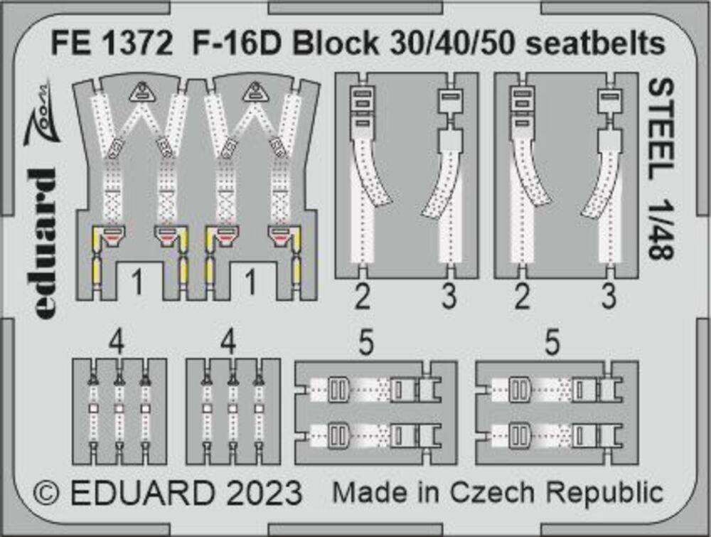 F-16D Block 30/40/50 - Seatbelts STEEL [Kinetic] von Eduard