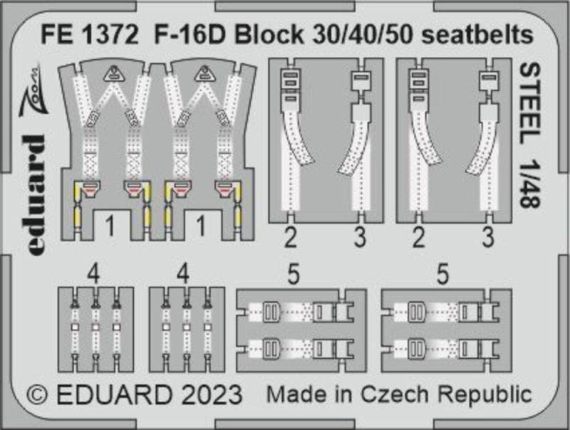 F-16D Block 30/40/50 - Seatbelts STEEL [Kinetic] von Eduard