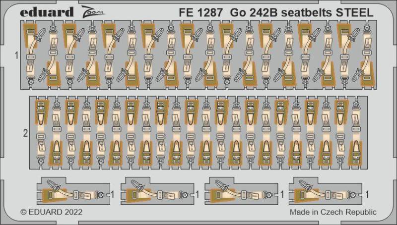 Go 242B - Seatbelts STEEL [ICM] von Eduard