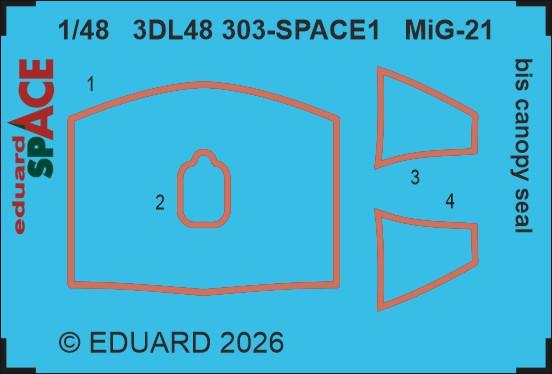 MiG-21bis - Canopy seal - Space [Eduard] von Eduard