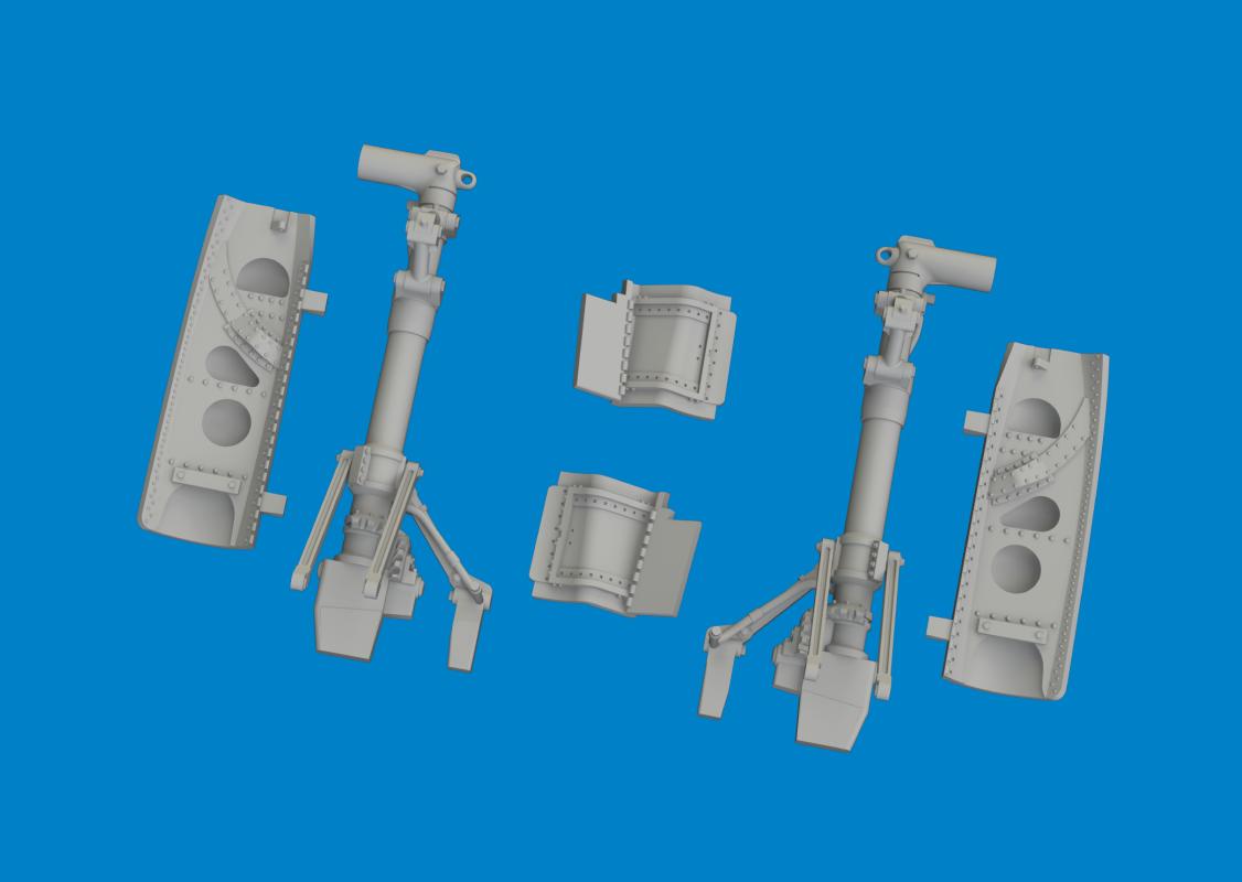 P-40E - Undercarriage legs - Print [Eduard] von Eduard