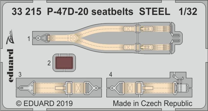 P-47 D-20 - Seatbelts STEEL [Trumpeter] von Eduard