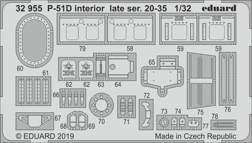 P-51D Mustang - Interior late series 20-35 [Tamiya] von Eduard