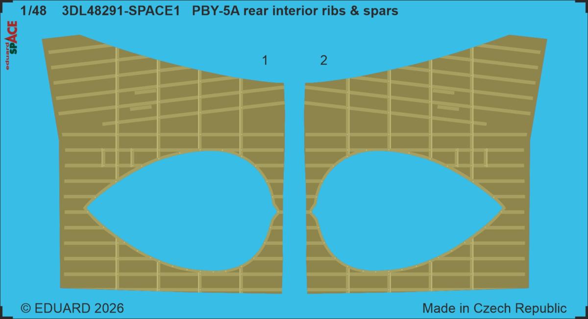 PBY-5A - Rear interior ribs & spars - Space [ICM] von Eduard