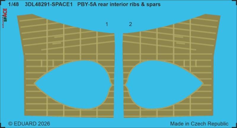 PBY-5A - Rear interior ribs & spars - Space [ICM] von Eduard