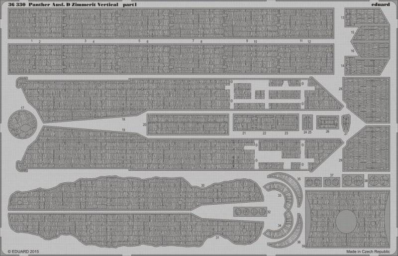 Panther Ausf.D Zimmerit Vertical [Tamiya] von Eduard
