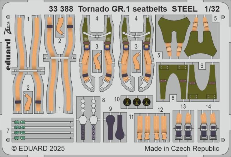 Tornado GR.1 - Seatbelts - Steel [Italeri] von Eduard