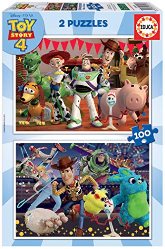 Educa - Puzzle 100 Teile | Toy Story 4, 2x100 Teile Puzzleset für Kinder ab 6 Jahren, Disney Pixar, Puzzle (18107) von Educa