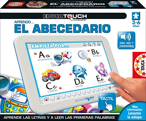 Educa 15435 Touch Junior Lernen Das Alphabet Lernspiel für Kinder, bunt, 30.5 x 23.4 x 6.1 von Educa
