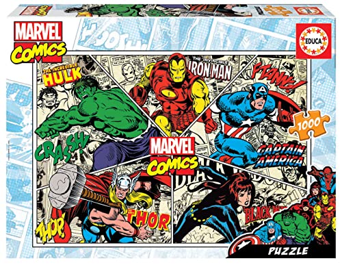Educa - Puzzle 1000 Teile für Erwachsene | Marvel Comics, 1000 Teile, Puzzle für Erwachsene und Kinder ab 14 Jahren, Superhelden (18498) von Educa