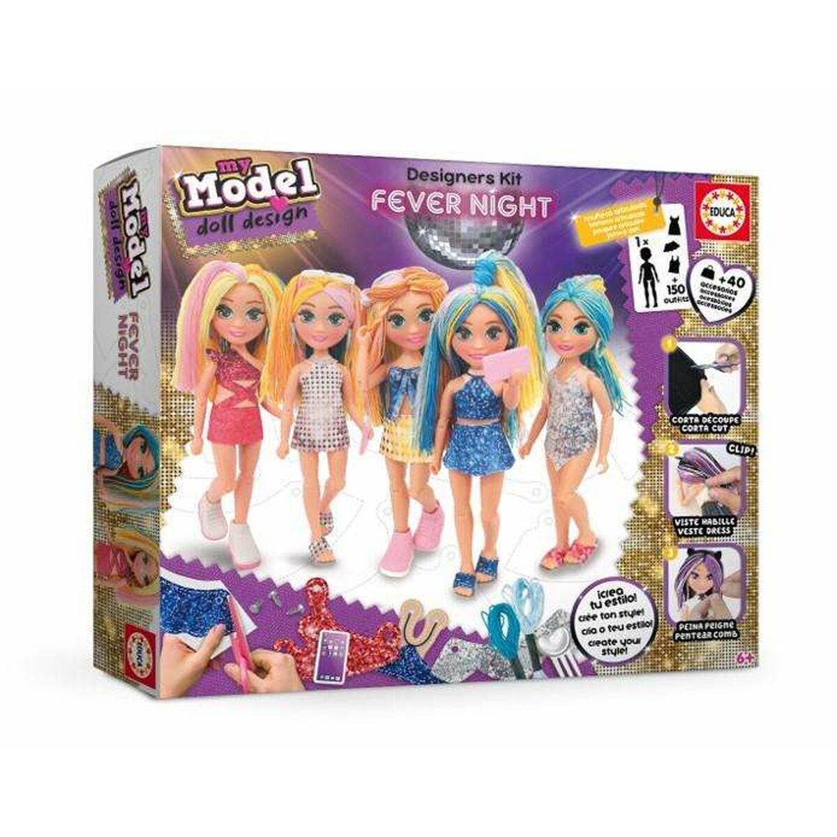 Baby-Puppe Educa My Model Doll Design Fever Night Baby-Puppe Educa My Model Doll Design Fever Night von Educa