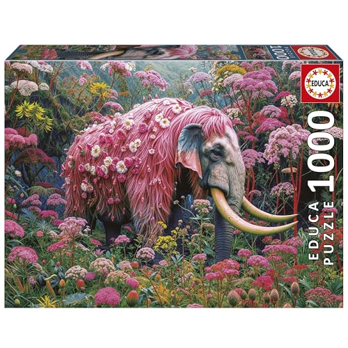 Educa - 1000-teiliges Puzzle für Erwachsene | Blumenelefant. Inklusive Fix Puzzle-Kleber. Maße: 68 x 48 cm. Ab 14 Jahren (20229) von Educa