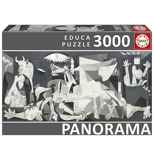 Educa - Puzzle 3000 Teile für Erwachsene | Guernica, 3000 Panorama Teile Puzzle für Erwachsene und Kinder ab 14 Jahren, Inklusive Ersatzteilservice, Solange der Vorrat reicht, Pablo Picasso (11502) von Educa