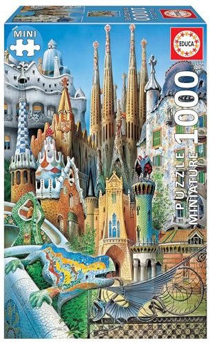 Educa - Puzzle 1000 Teile für Erwachsene | Gaudi Collage, 1000 Miniatur Teile Puzzle für Erwachsene und Kinder ab 14 Jahren, Architektur (11874) von Educa