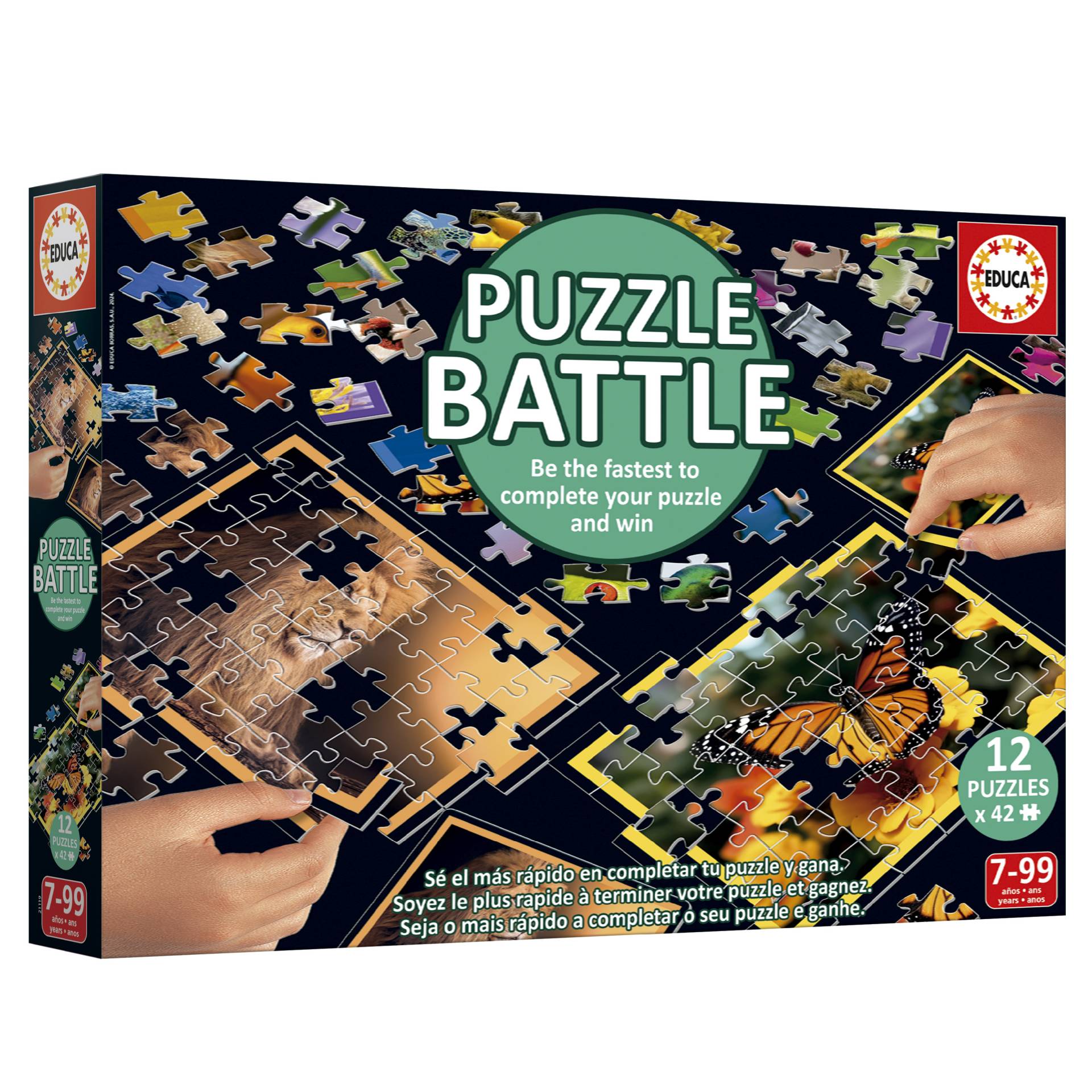 Educa 12 Puzzles - Puzzle Battle Natura 12 Teile Puzzle Educa-20119 von Educa