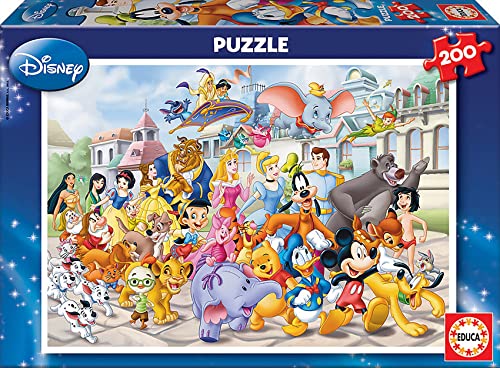 Educa - Puzzle 200 Teile | Disney Parade, 200 Teile Puzzle für Kinder ab 6 Jahren, Disney World (13289) von Educa