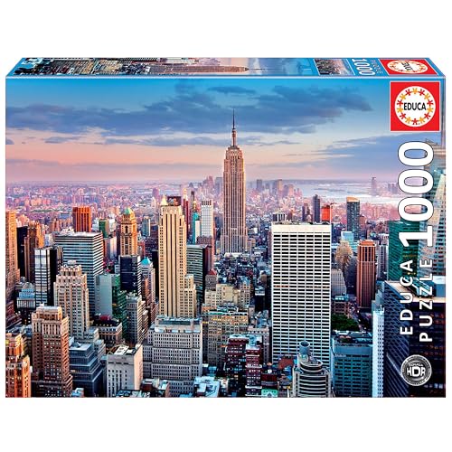 Educa - Puzzle 1000 Teile für Erwachsene | Midtown Manhatten, 1000 Teile Puzzle für Erwachsene und Kinder ab 14 Jahren, New York, Big Apple, Amerika (14811) von Educa