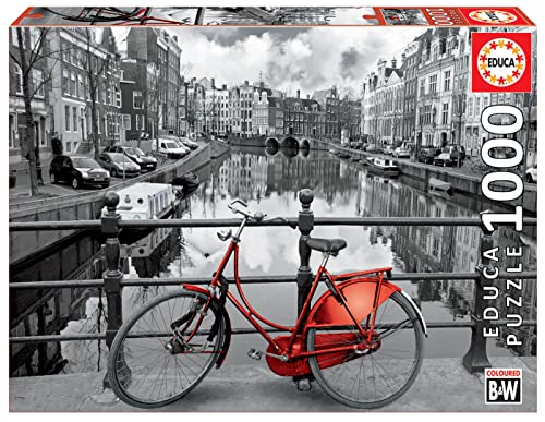Educa 14846, Fahrrad in Amsterdam, 1000 Teile Puzzle für Erwachsene und Kinder ab 12 Jahren, Holland, Niederlande von Educa
