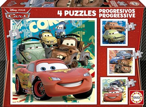 Educa - Cars, 4in1 Kinderpuzzle mit 12, 16, 20 und 25 Teilen, ab 3 Jahren, Disney Pixar (14942) Educa - Cars, 4in1 Kinderpuzzle mit 12, 16, 20 und 25 Teilen, ab 3 Jahren, Disney Pixar (14942) von Educa