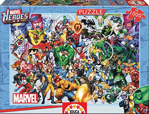 Educa - Puzzle 1000 Teile für Erwachsene | Marvel Superhelden, 1000 Teile Puzzle für Erwachsene und Kinder ab 14 Jahren, Comic, Heroes (15193) von Educa