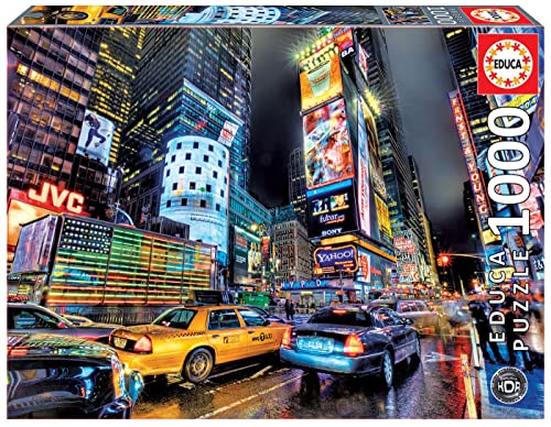 Educa - Puzzle 1000 Teile für Erwachsene | Times Square, 1000 Teile Puzzle für Erwachsene und Kinder ab 14 Jahren, New York, Big Apple, Amerika (15525) von Educa
