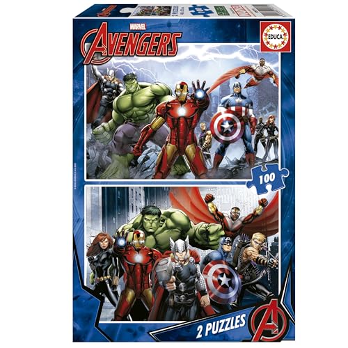 Educa 15771 - Kinderpuzzle - Avengers, 2 x 100-Teilig von Educa