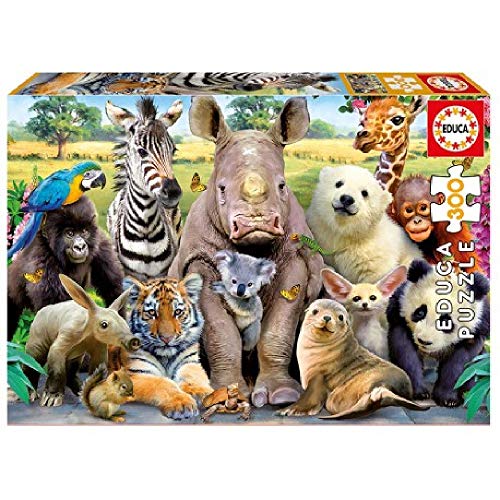 Educa - Puzzle 300 Teile | Lustige Zootiere, 300 Teile Puzzle für Erwachsene und Kinder ab 6 Jahren, Tierpuzzle (15908) von Educa