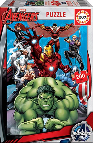 Educa - Puzzle 200 Teile | Avengers, 200 Teile für Kinder ab 6 Jahren, Marvel, Comic (15933) von Educa